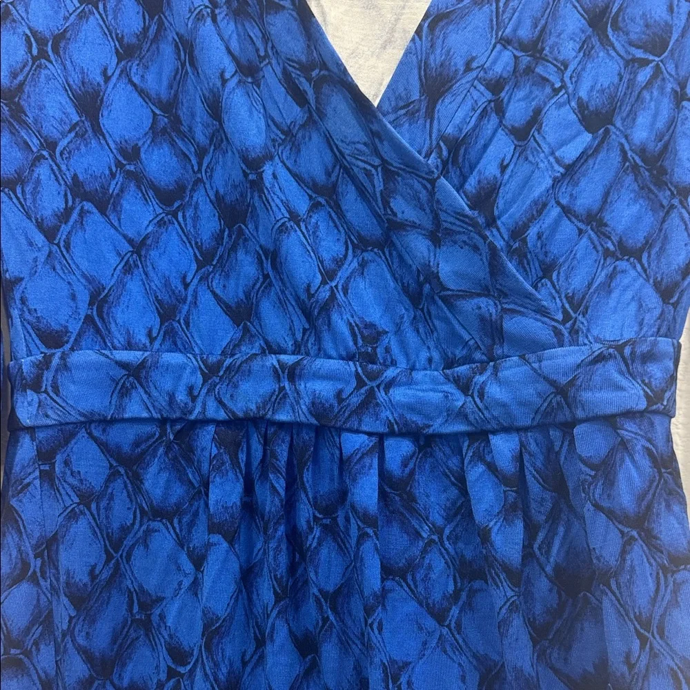 Diane Von Furstenberg Blue Long Sleeve Dress - Picture 3 of 5